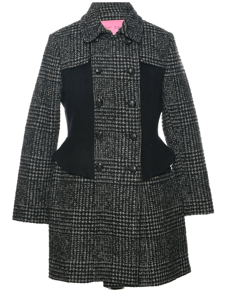 Double Breasted Wool Coat - M