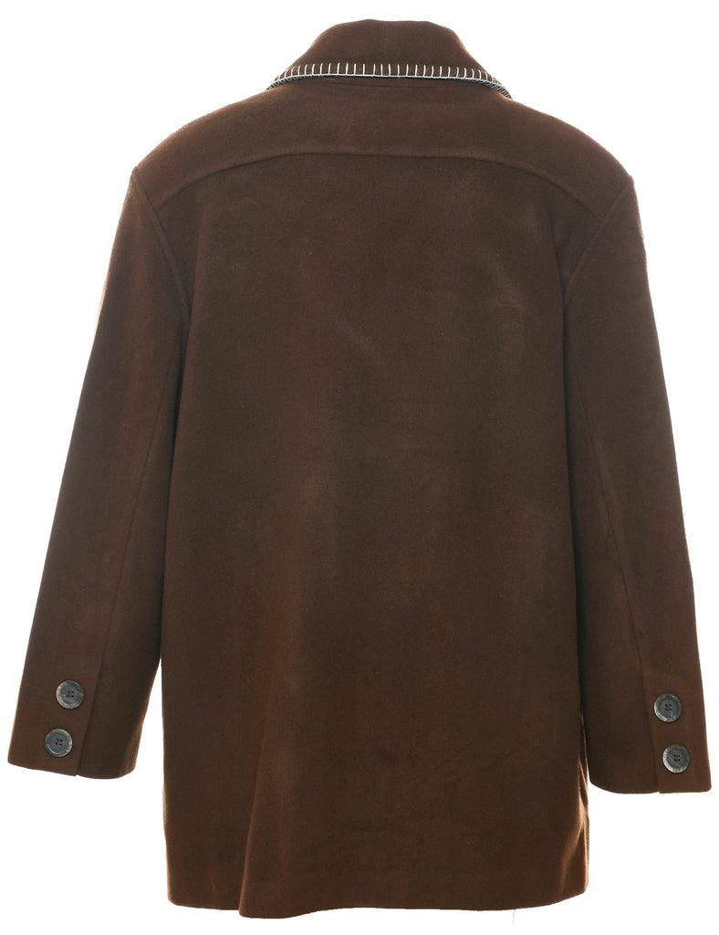 Double Breasted Wool Coat - XL