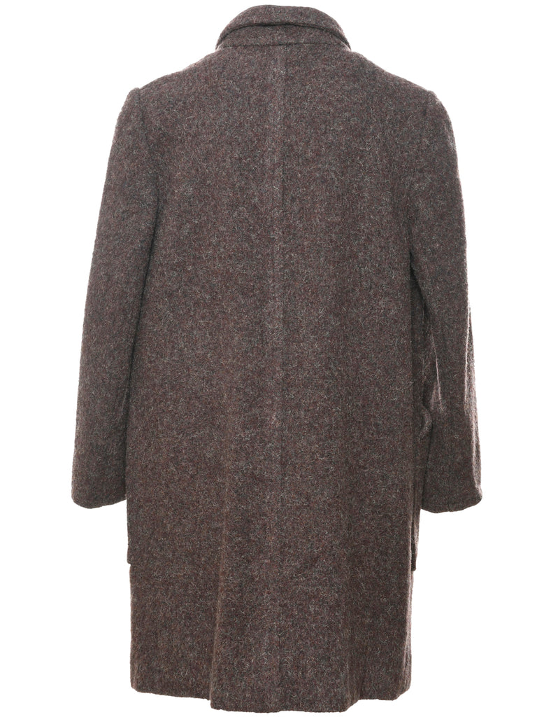 Double Breasted Wool Coat - L