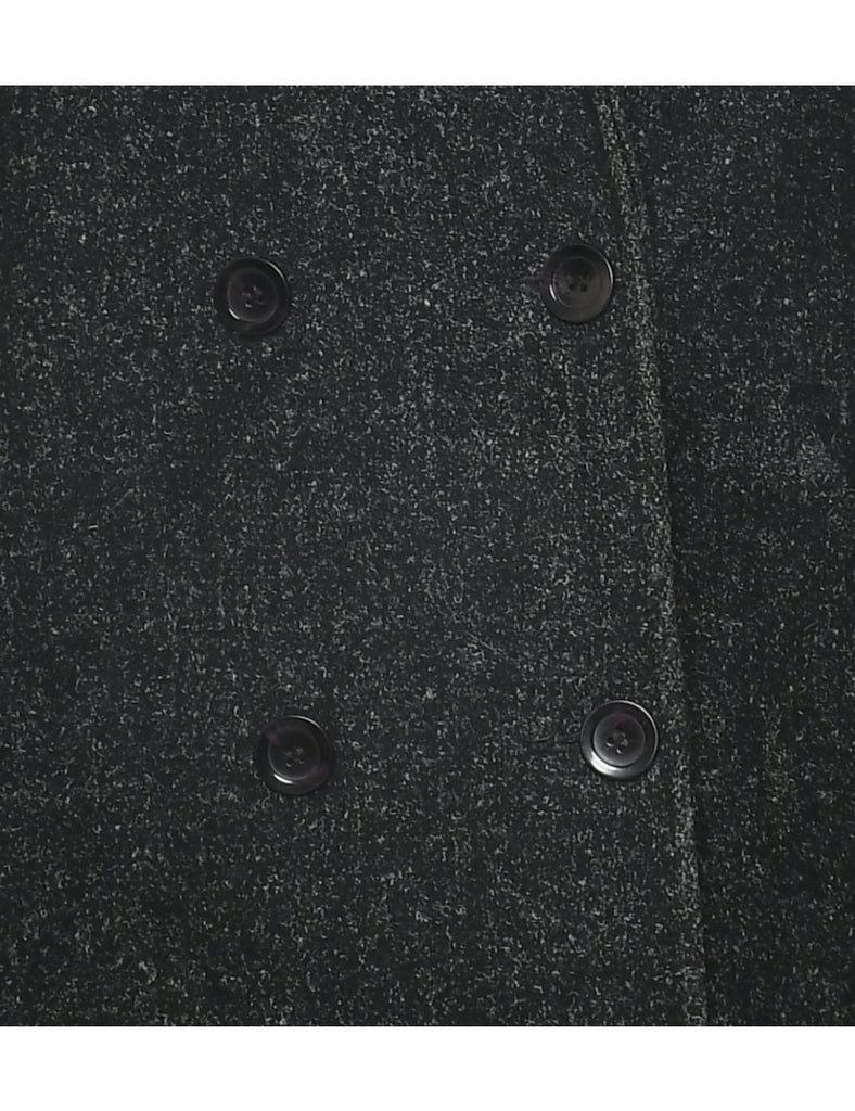 Double Breasted Wool Coat - L