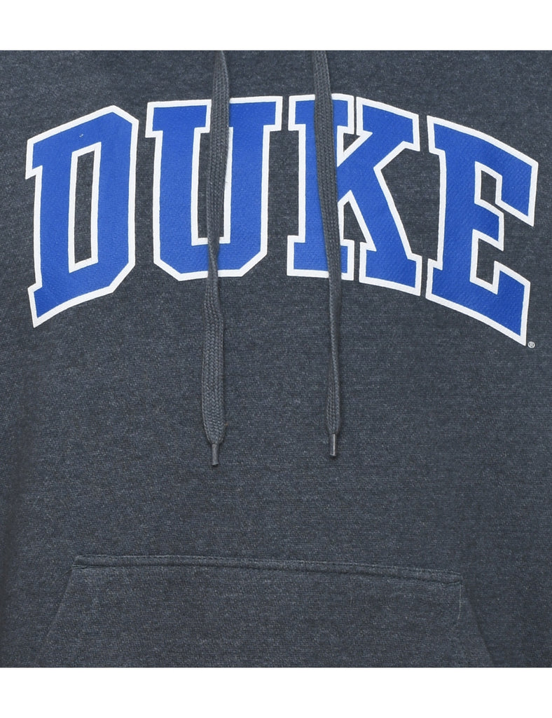 Duke Dark Grey & Blue Embroidered Sweatshirt - M