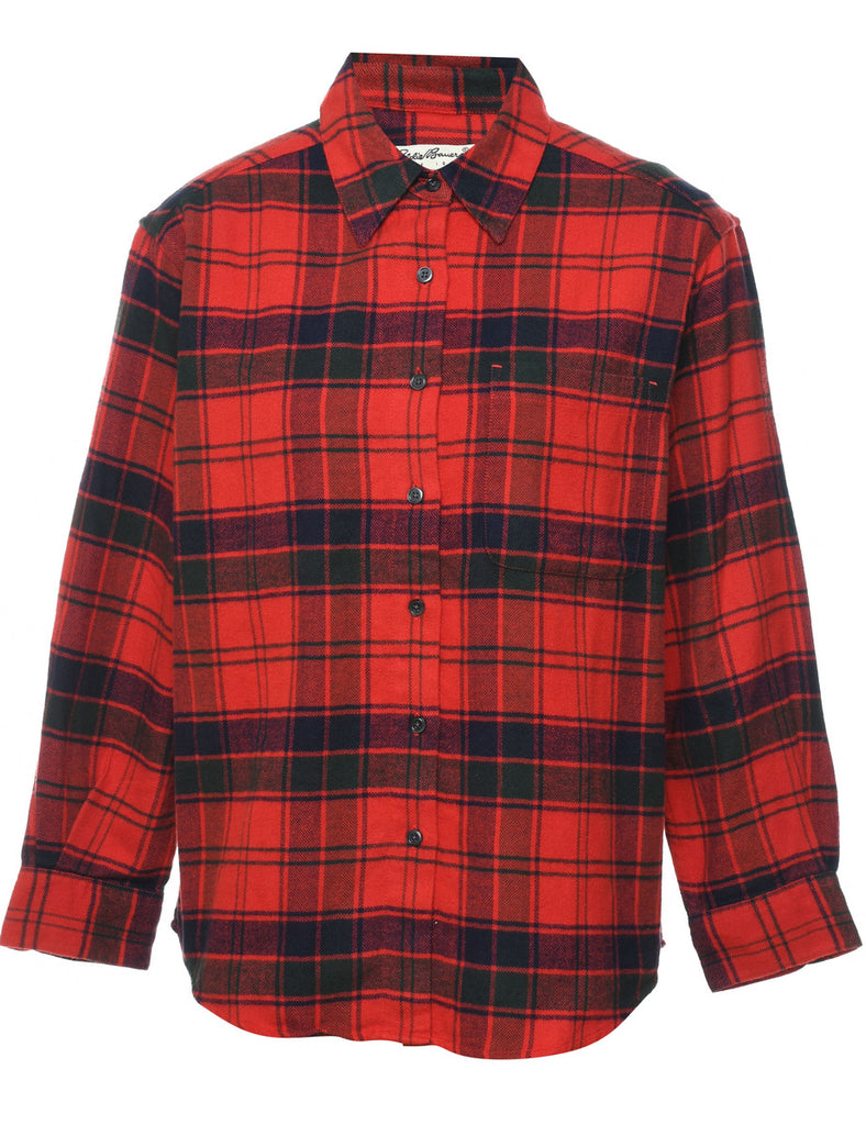 Eddie Bauer Black & Red 1990s Checked Shirt - M