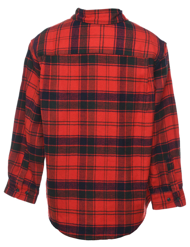 Eddie Bauer Black & Red 1990s Checked Shirt - M