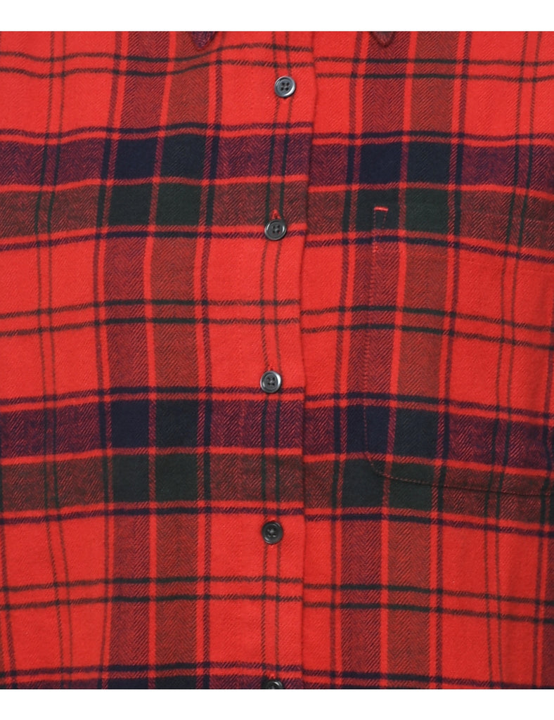 Eddie Bauer Black & Red 1990s Checked Shirt - M