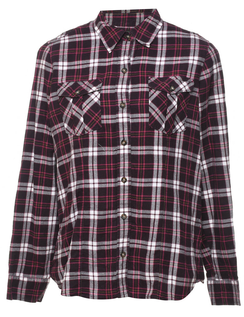 Eddie Bauer Checked 1990s Flannel Shirt - M