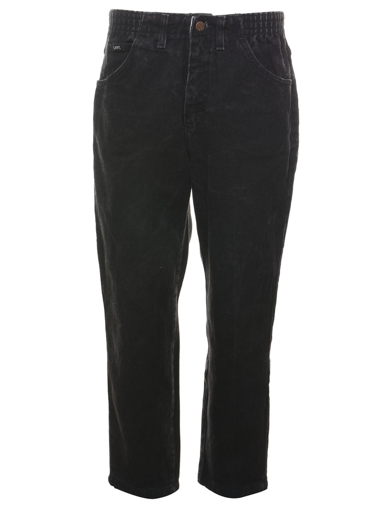 Elasticated Black Lee Jeans - W26 L26