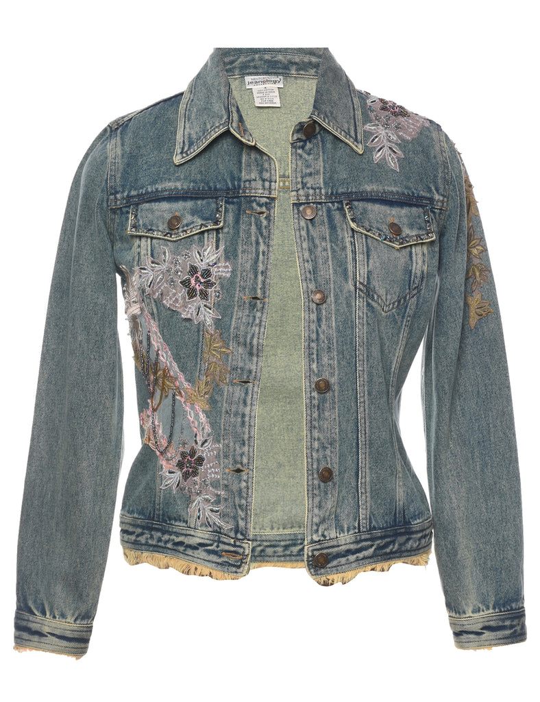 Embellished Denim Jacket - M