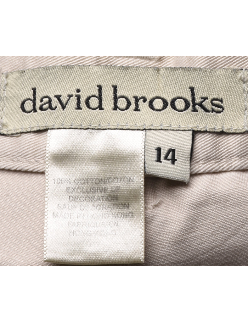 Embroidered Beige Trousers - W33 L25