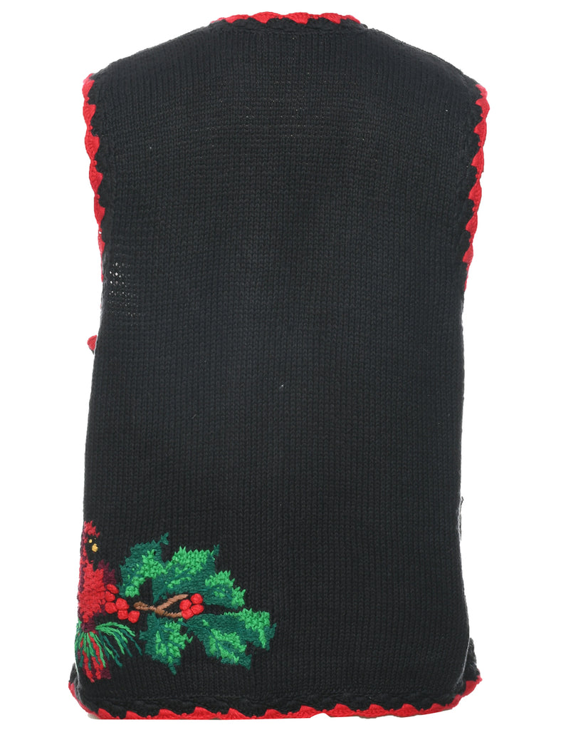 Embroidered Christmas Vest - S