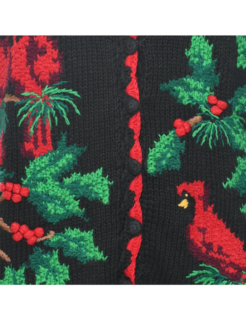 Embroidered Christmas Vest - S