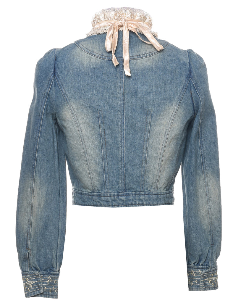 Embroidered Denim Jacket - S