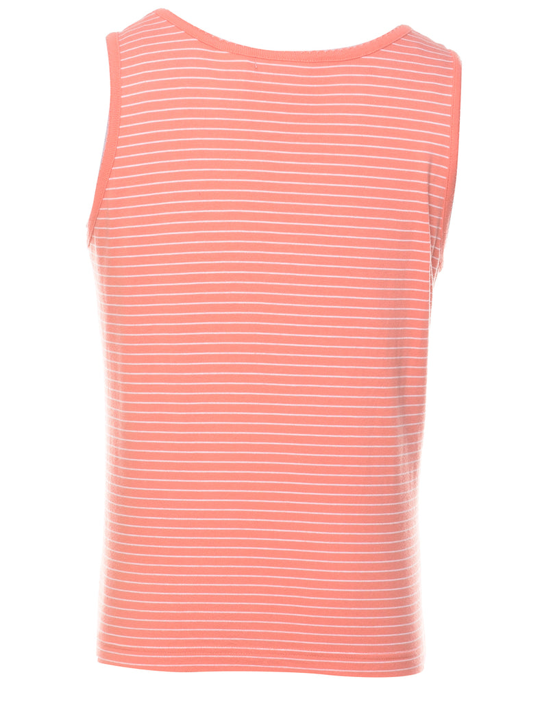 Erika Coral Striped Vest Top - M