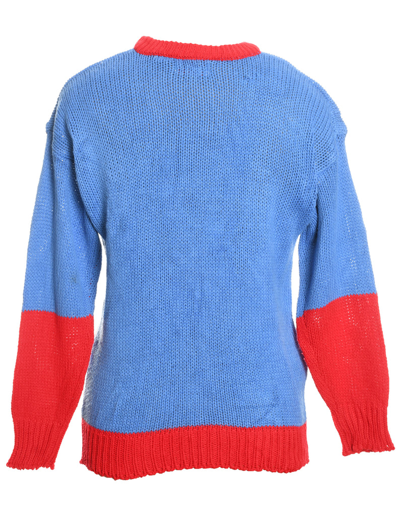 Festive Design Multi-Colour Knit Jumper - M