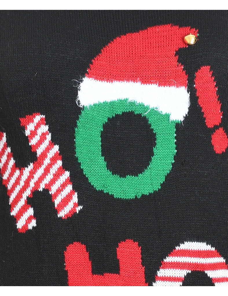 Festive Print Christmas Jumper - L