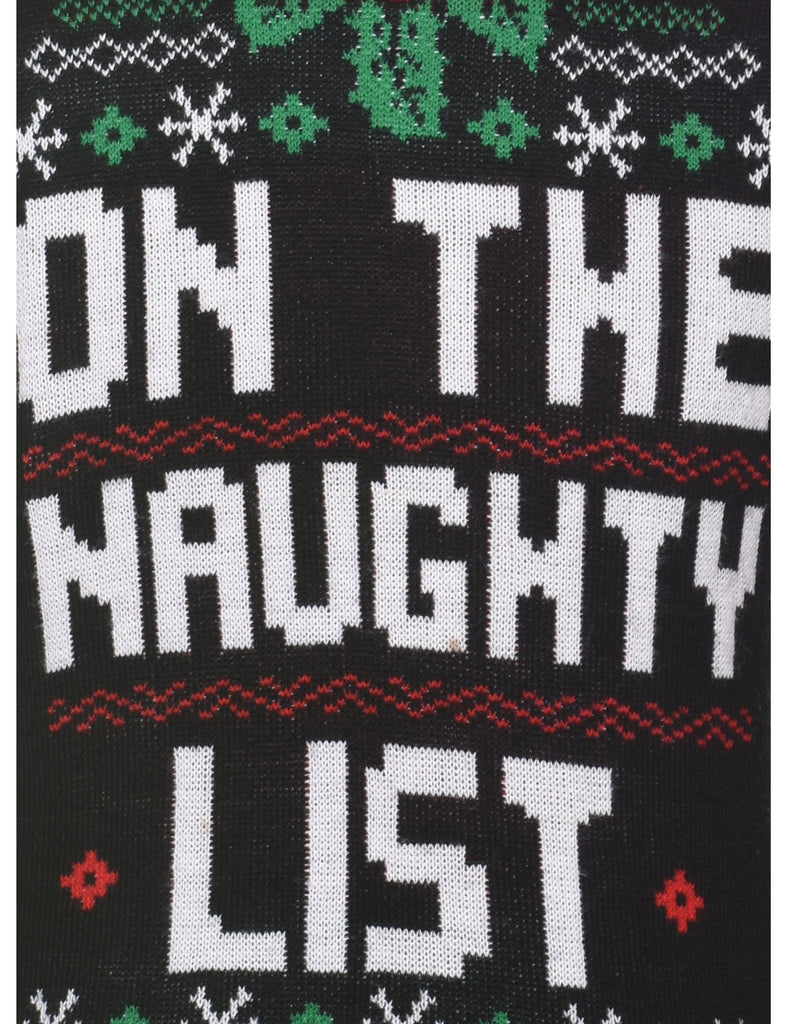 Festive Print Christmas Jumper - M