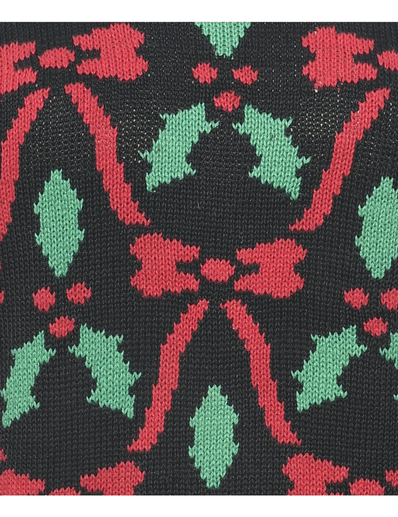 Festive Print Christmas Jumper - M