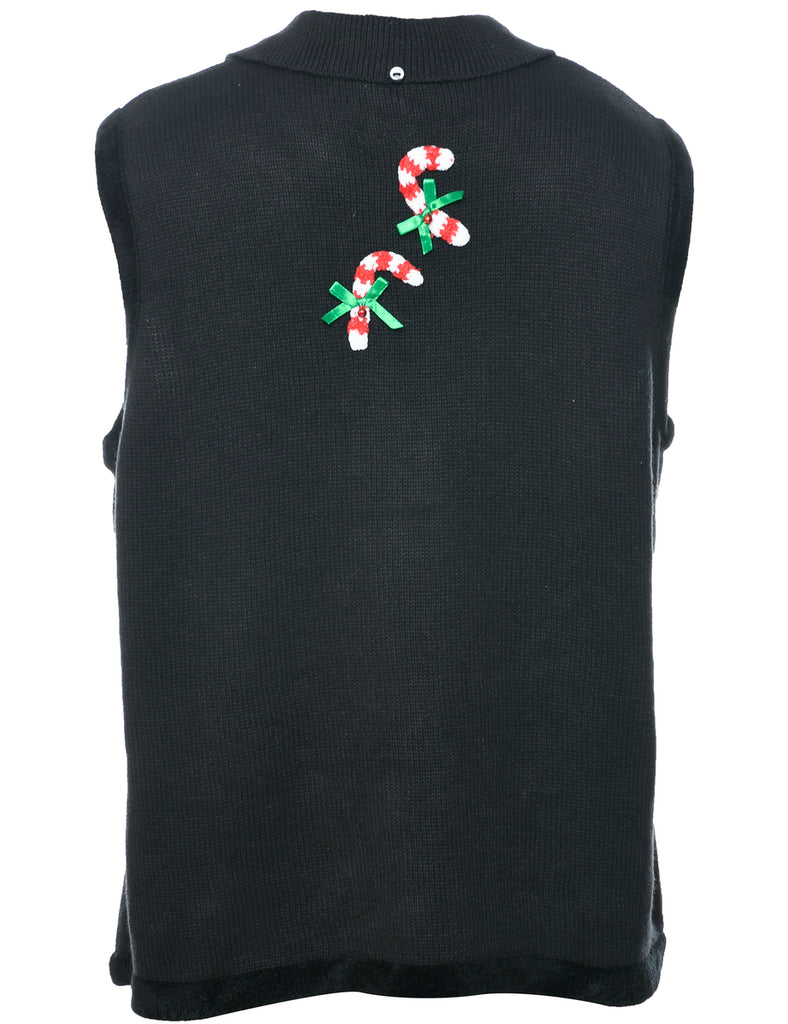 Festive Print Christmas Vest - XL