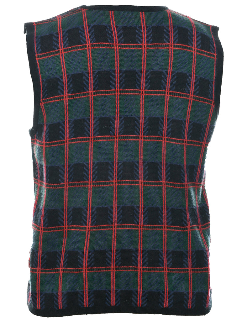 Festive Print Christmas Vest - M