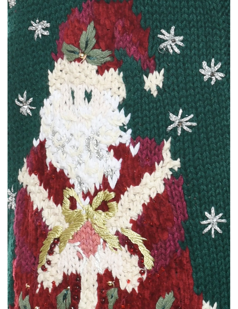 Festive Print Christmas Vest - M