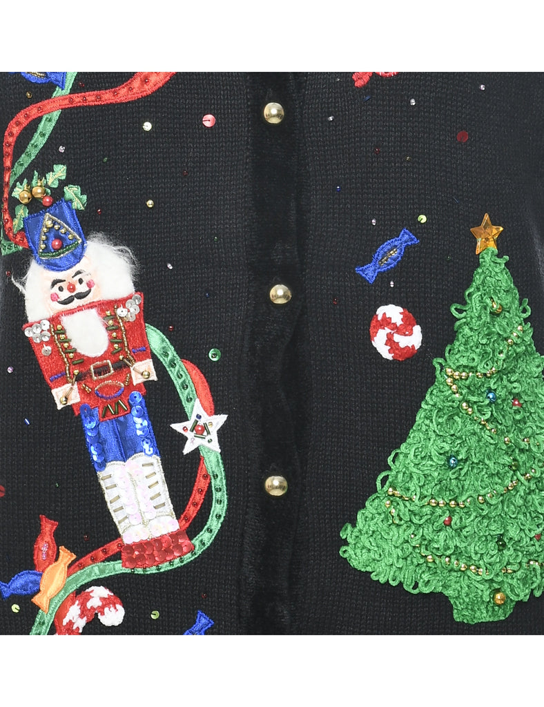 Festive Print Christmas Vest - XL