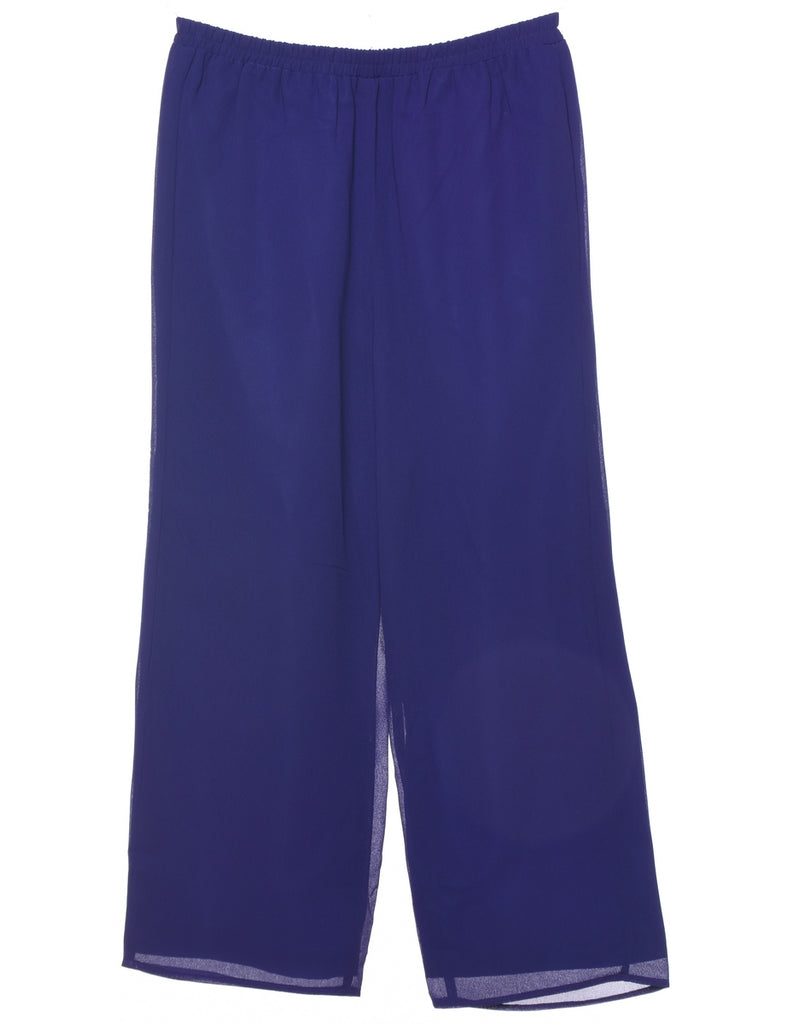 Flared Leg Purple Trousers - W28 L25