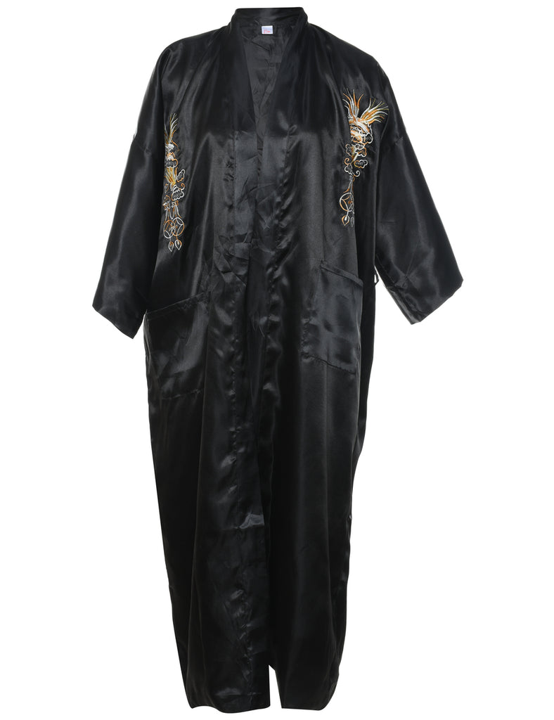 Floral Embroidered Full Length Kimono - L