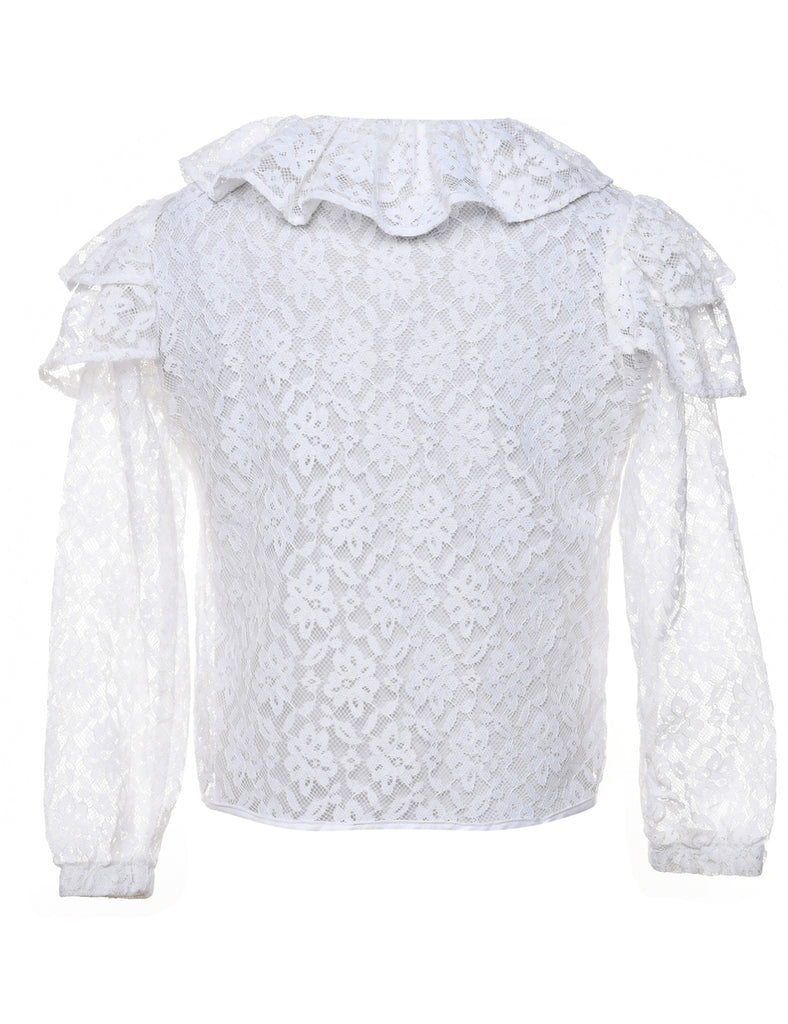 Floral Lace Blouse - M