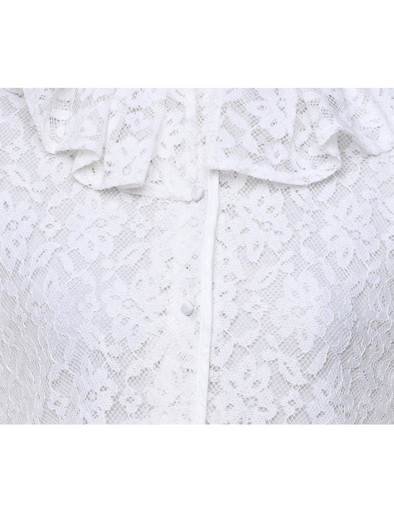 Floral Lace Blouse - M