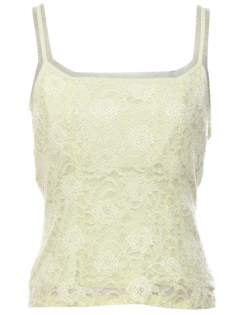 Floral Lace Evening Top - M