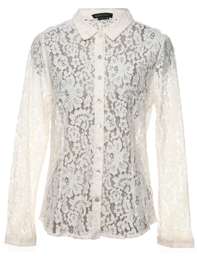 Floral Lace Shirt - L