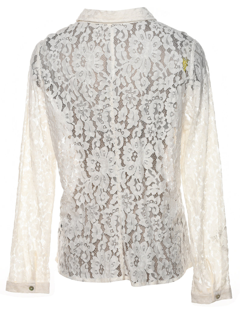 Floral Lace Shirt - L