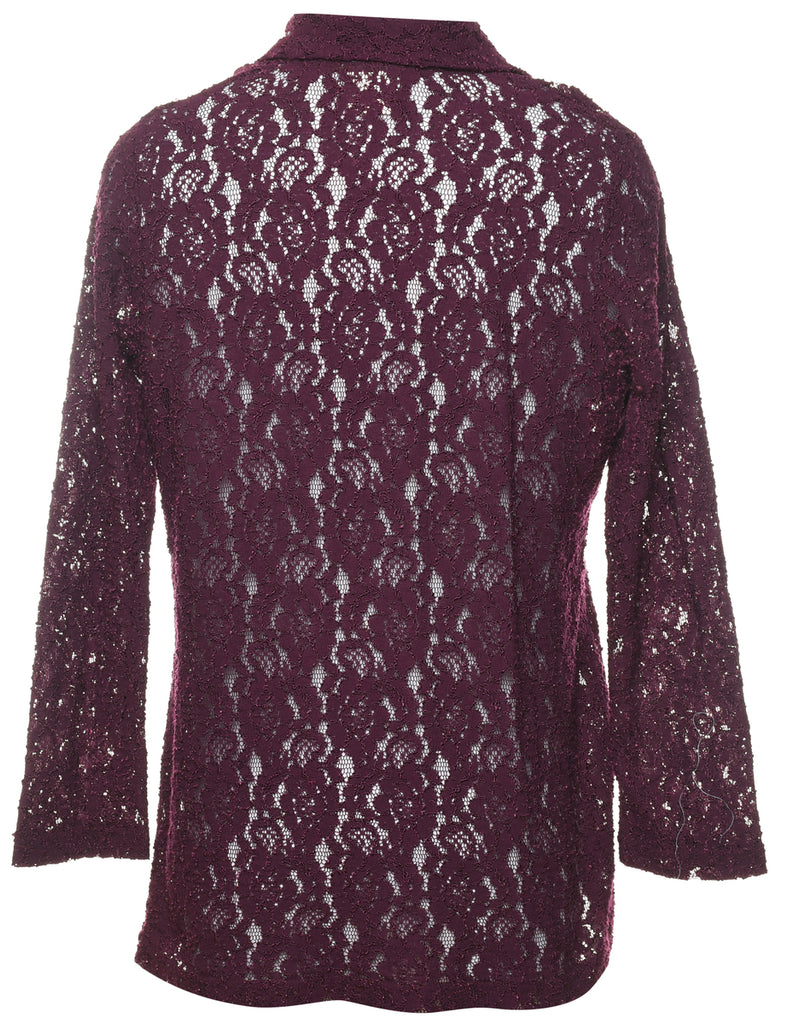 Floral Lace Shirt - M