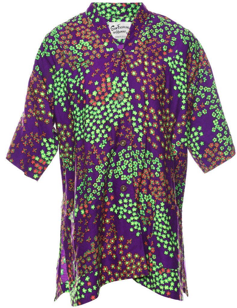 Floral Multi-Colour Bold Blouse - M