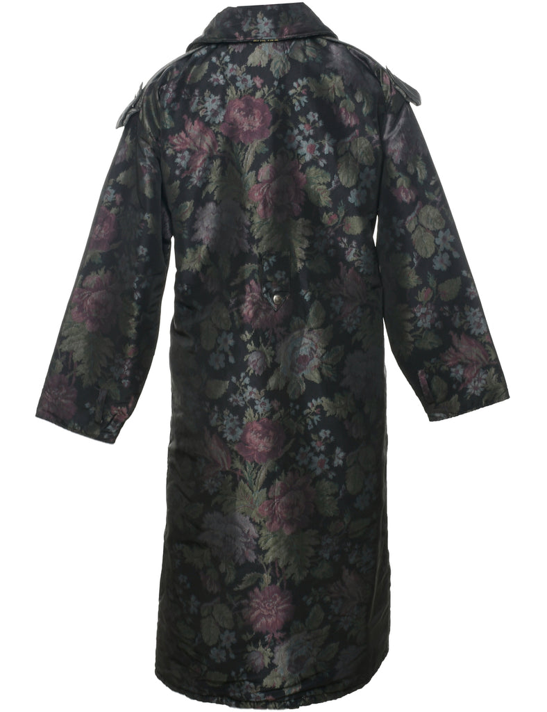 Floral Pattern Coat - L