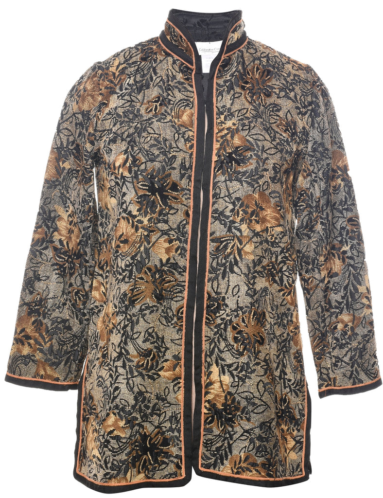 Floral Pattern Tapestry Jacket - XS