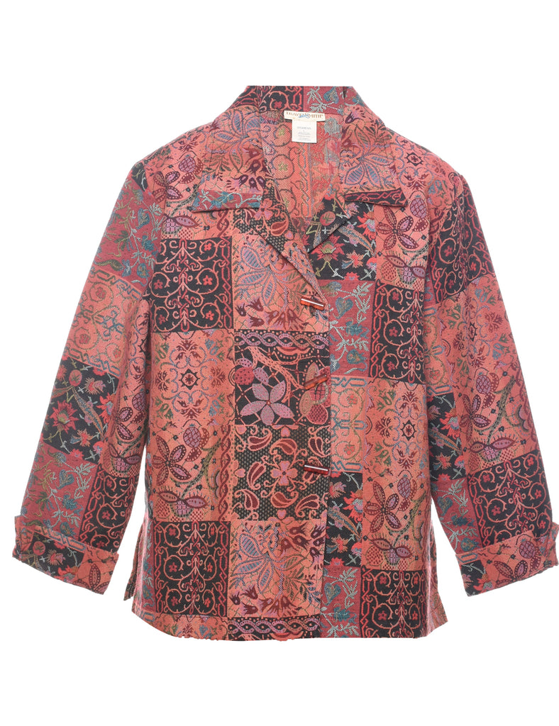 Floral Pattern Tapestry Jacket - L