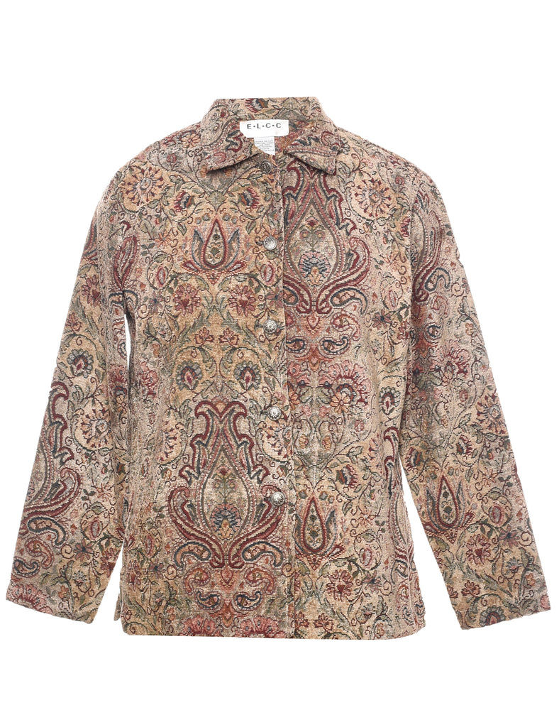 Floral Pattern Tapestry Jacket - S