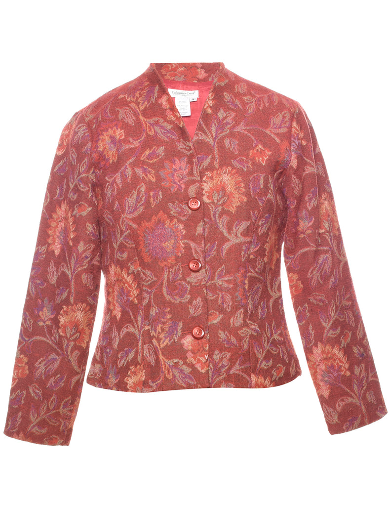 Floral Pattern Tapestry Jacket - M