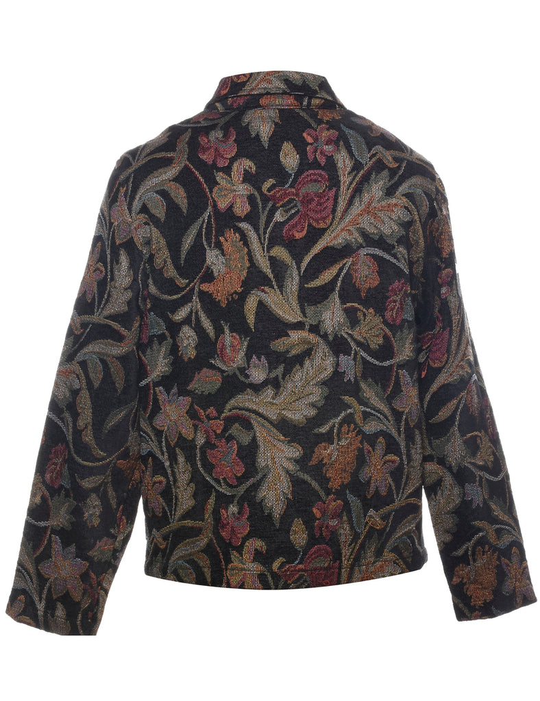 Floral Pattern Tapestry Jacket - M