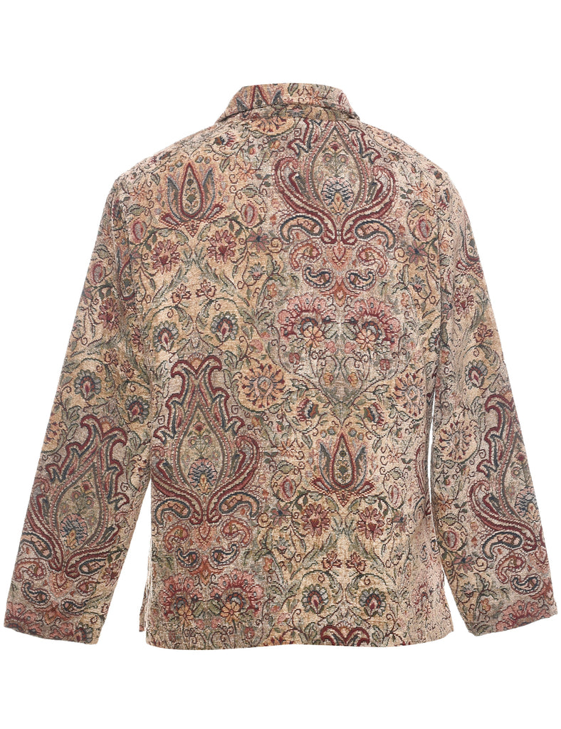 Floral Pattern Tapestry Jacket - S