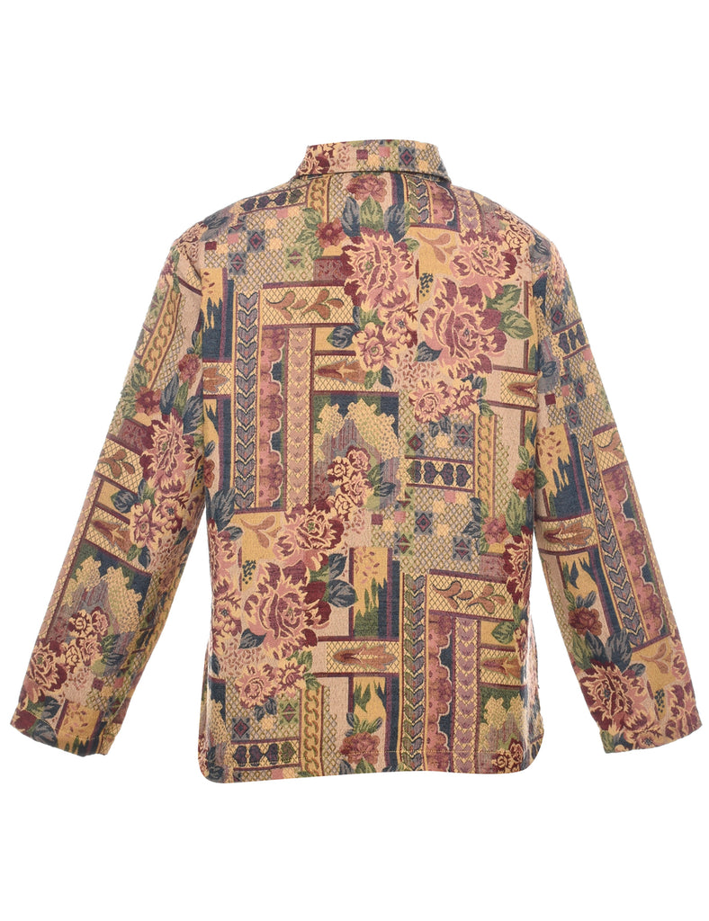 Floral Pattern Tapestry Jacket - S