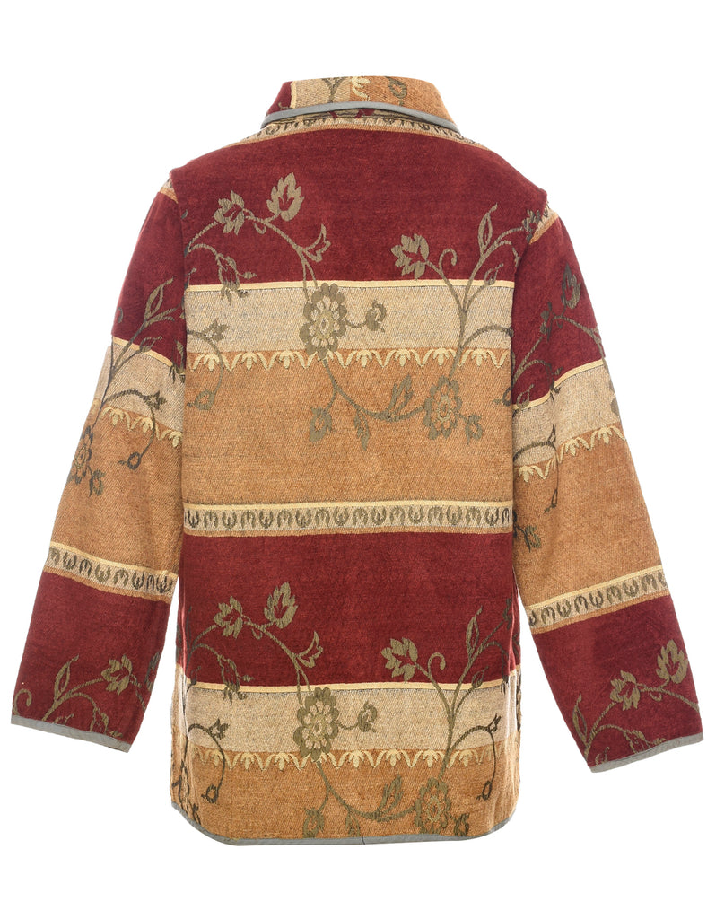 Floral Pattern Tapestry Jacket - L