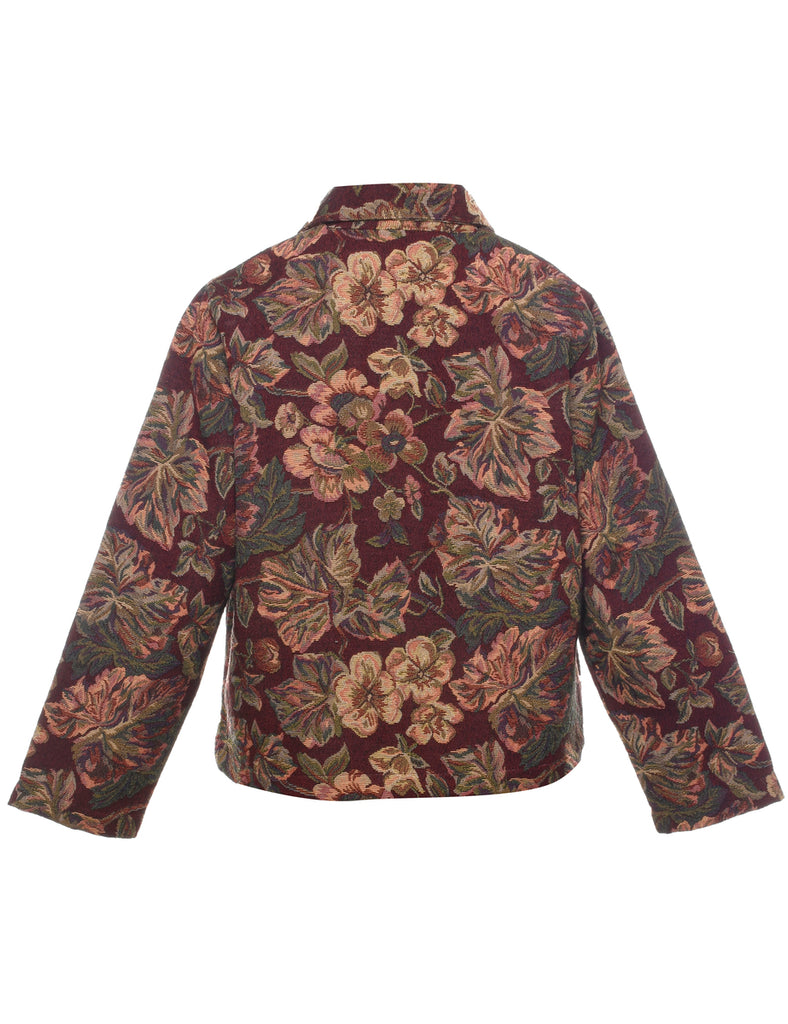 Floral Pattern Tapestry Jacket - S