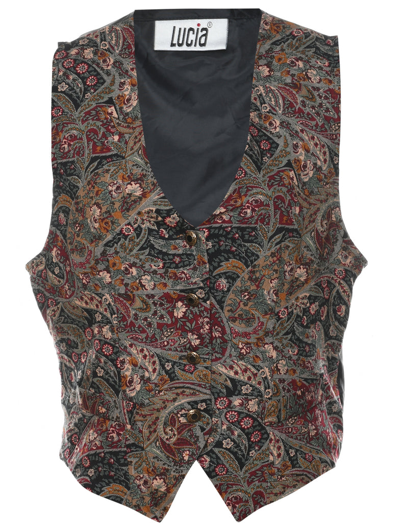 Floral Pattern Waistcoat - M