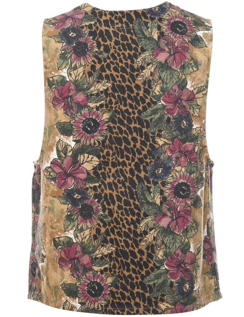 Floral Pattern Waistcoat - M