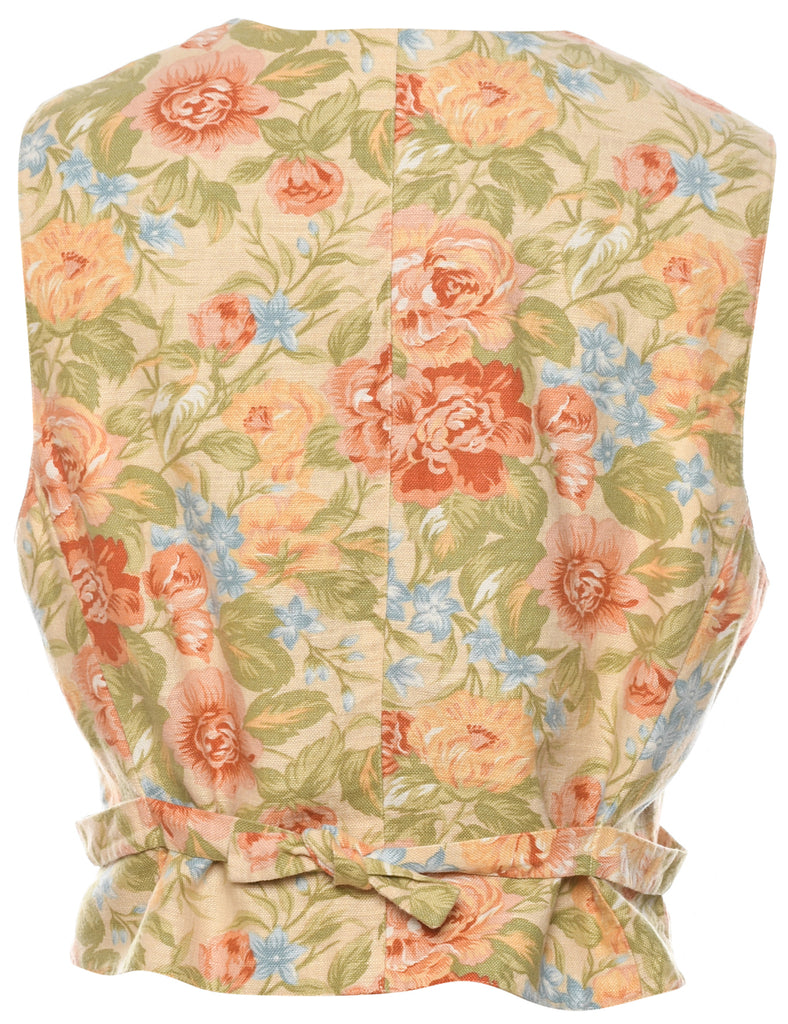 Floral Pattern Waistcoat - L