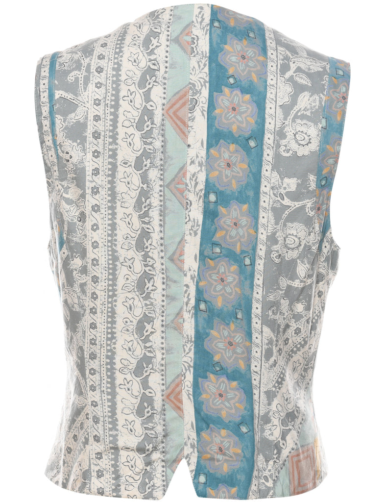 Floral Pattern Waistcoat - L