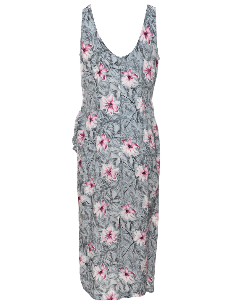 Floral Print Dress - L