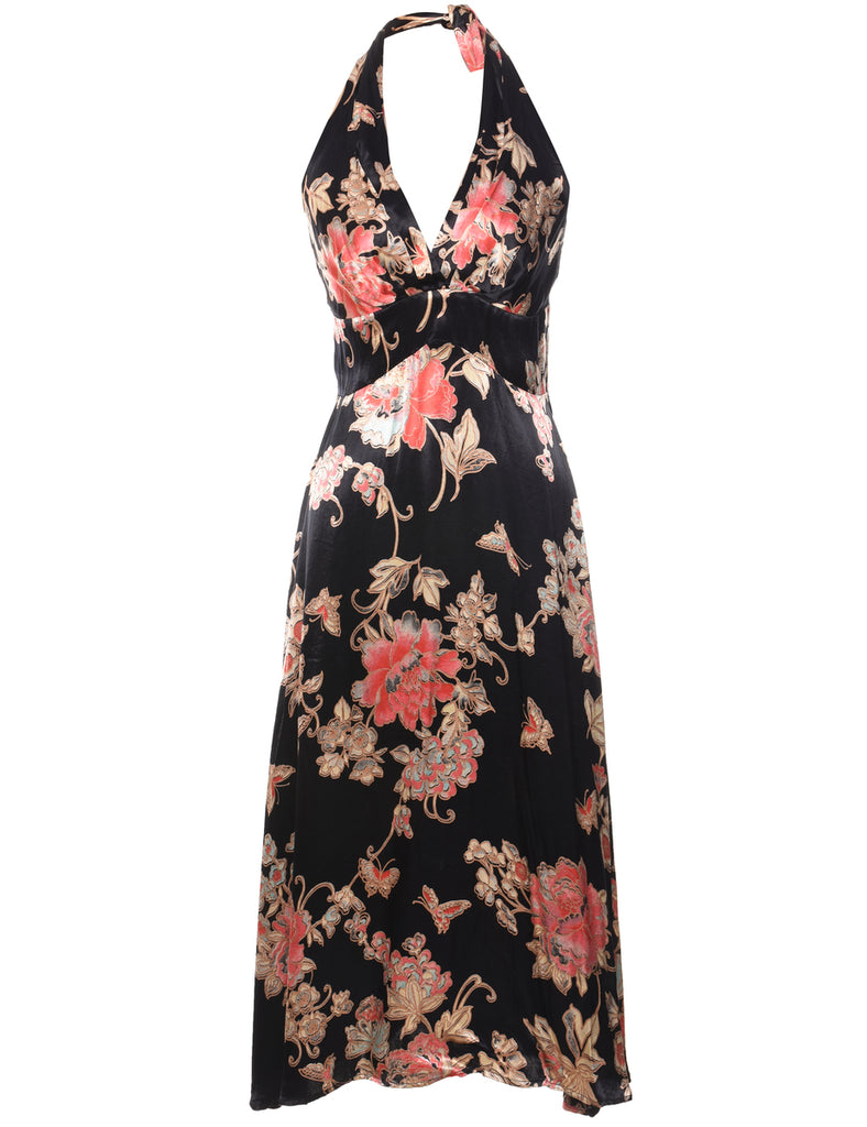 Floral Print Evening Dress - S