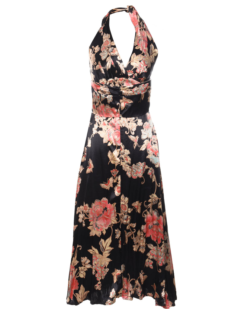 Floral Print Evening Dress - S